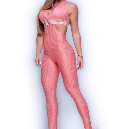 Jumpsuit Texture pink blush